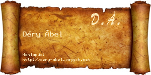 Déry Ábel névjegykártya