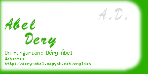 abel dery business card
