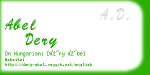 abel dery business card